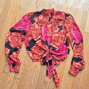 Maison Cinqcent Front Tie Blouse Size Small